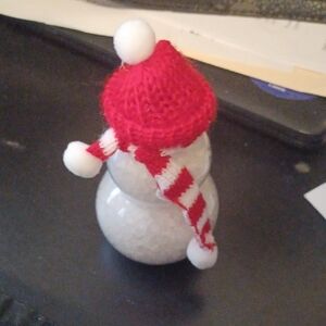 Festive Snowman Decor with Red Hat Bath Salt